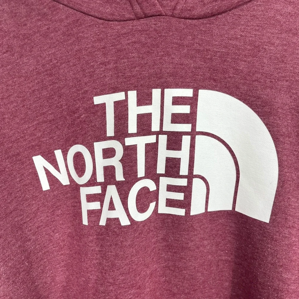 The North Face Mens XXL Burgundy Heathered Pullover Logo Hoodie